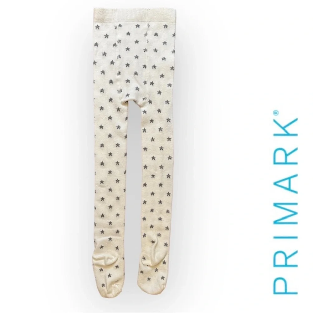 Primary Silver Star White Tights, Size 18-24 M, MSRP $10